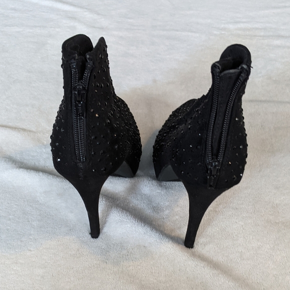 High heel ankle boots black rhinestones - Picture 5 of 7